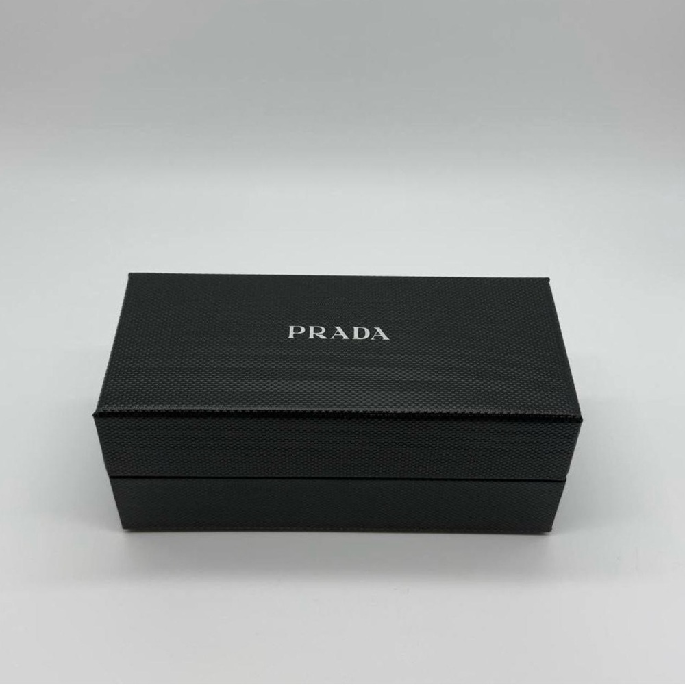 Prada Black Rectangular Sunglasses with Dark Lens… - image 5